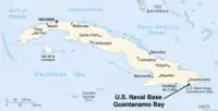 La baie de Guantánamo au sud de Cuba.