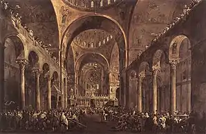 Le Doge Alvise IV Mocenigo se montre au peuple dans la basilique San Marco, Musées royaux des Beaux-Arts de BelgiqueBruxelles