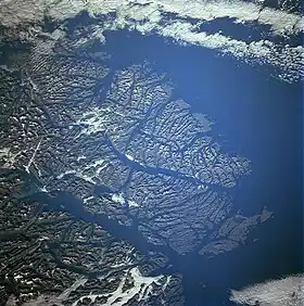 L'archipel Guayaneco du depuis l'espace, juin 1998