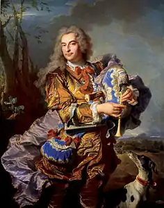 Hyacinthe Rigaud, Portrait de Gaspard de Gueidan en joueur de musette.