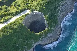 La Gueule Grand Gouffre, île de Marie-Galante.