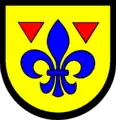 Deux triangles versés dans le blason de Gülzow (Schleswig-Holstein).