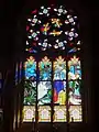 Guerlesquin : église Saint-Ténénan, la maîtresse-vitre (épisode de la vie de saint Ténénan).