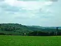 Les éoliennes de Téterchen depuis la ferme Saint-Nicolas.