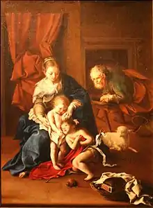 Bartolomeo GuidobonoSainte Famille avec saint Jean-Baptiste (vers 1700).