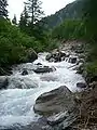 Le Guil près du petit belvédère du Mont Viso.