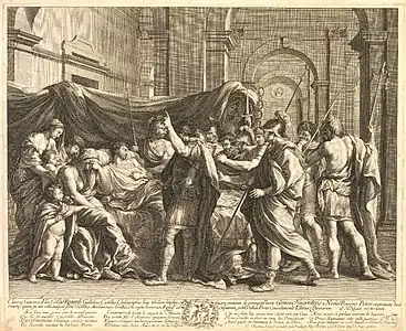 Mort de Germanicus d'après Nicolas Poussin