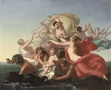 Le triomphe d'Amphitrite (1857, huile sur toile, 51,4 × 61,7 cm, coll. privée).