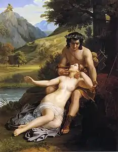 Les Amours d'Acis et de Galatée par Alexandre Charles Guillemot (1827).