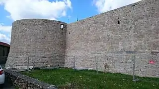 Chantier de restauration du château en 06/2015 - tour est