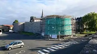 Chantier de restauration du château en 06/2015 - tour sud