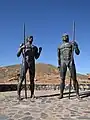 Statues des rois Guanches Guize et Ayose à Morro Velosa.
