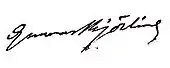 Signature de Gunnar Björling
