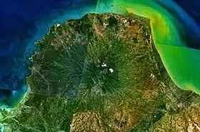 Vue satellite du volcan Muria.