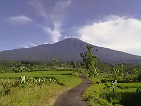 Le Slamet vu du village de Karang Salam près de Baturraden