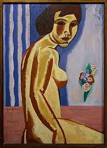 Femme nue au bouquet de fleurs (Gustave de Smet)