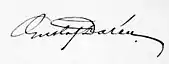 signature de Gustaf Dalén