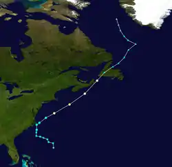 Parcours de l'ouragan Gustav