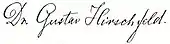 signature de Gustav Hirschfeld