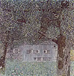Ferme en Haute-Autriche (1911-1912), huile sur toile (110 × 110 cm).