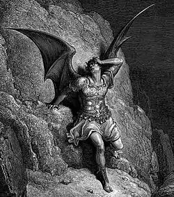 gravure de Gustave Doré représentant Satan