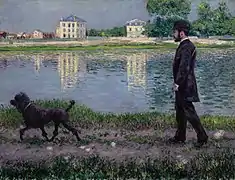 Richard Gallo et son chien au Petit Gennevilliers, 1884collection privée, Vente 2019.
