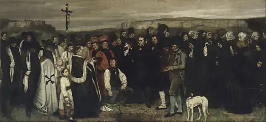 Gustave Courbet, Un enterrement à Ornans (1849).