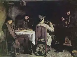 Une après-dinée à Ornans (1849), par Gustave Courbet.