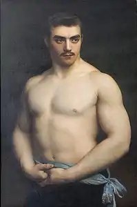 Portrait de l’athlète Maurice Deriaz (1907), Baulmes, hôtel de ville.