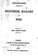 Monsieur, madame et bébé.Page titre de la 116e édition parue en 1882.