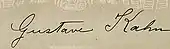 signature de Gustave Kahn