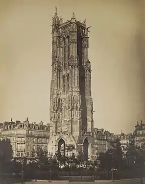 La tour Saint-Jacques en 1859 (cliché de Gustave le Gray).