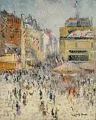 Le 14 juillet sur la rue de Clignancourt à Paris, de Gustave Loiseau (vers 1900 ?).