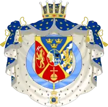 Armoiries du prince Gustave de Suède de 1827 à 1844.