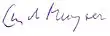 Signature de Guy de Muyser