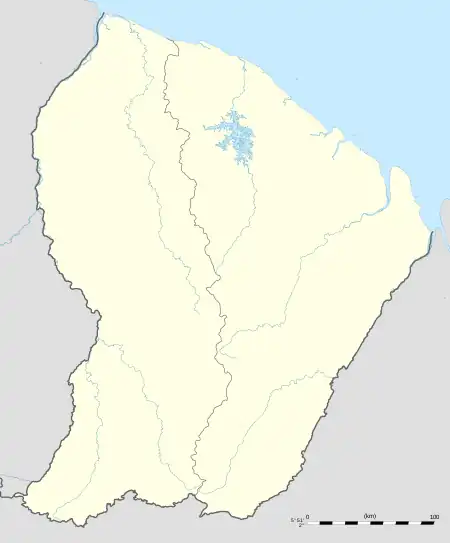 voir sur la carte de la Guyane