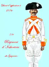 Régiment de Guyenne de 1776 à 1779