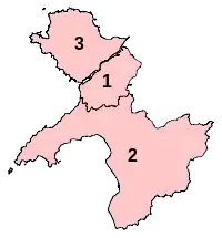 Circonscriptions parlementaires de Gwynedd depuis 2010