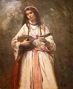 Jeune bohémienne à la mandoline, vers 1870National Gallery of Art, Washington.