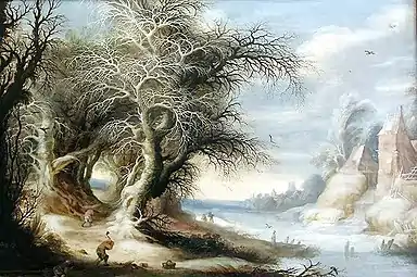 Gysbretch Lytens Paysage d'hiver après 1600, Huile sur bois, 51 x 75 cm, Musée des Beaux-Arts, Nancy