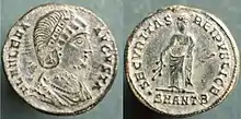 Hélène, portant le titre d'augusta, monnaie frappée sous Constantin vers 327 - 329