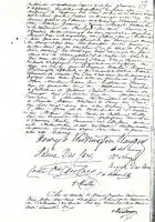 Seconde page de l'acte de mariageavec les signatures.Archives départementales du Pas-de-Calais.