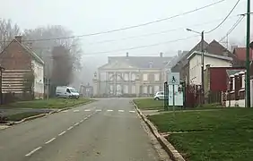 Le château dans la brume d'hiver