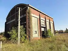 Le bâtiment de la machine d'extraction.