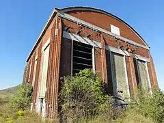 Le bâtiment de la machine d'extraction.