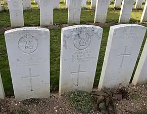 Les tombes de soldats du Durham Light Infantry tombés le 14 avril 1917.