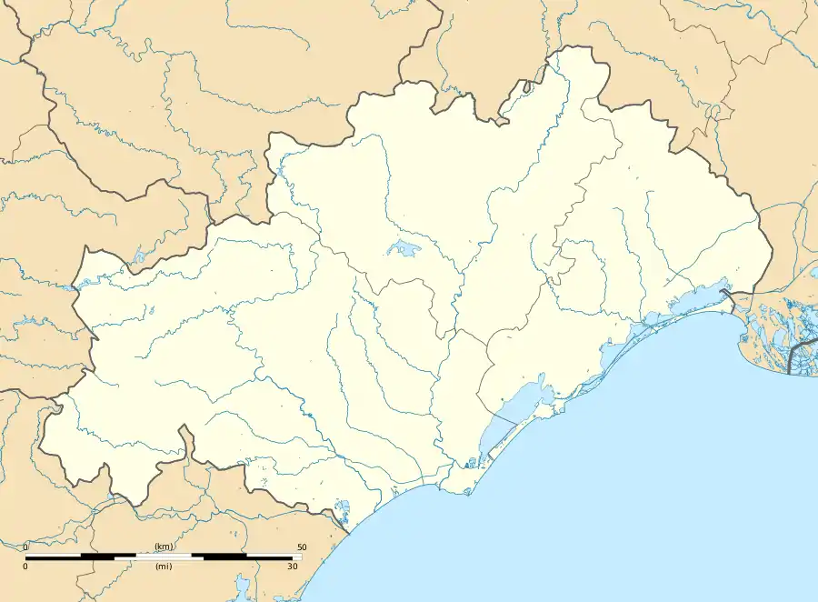 Localisation du Biterrois dans l'Hérault