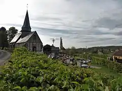 Le cimetière et l'église .