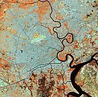 Hô Chi Minh-Ville vue par satellite en 2022.