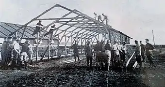 Construction d'un hôpital militaire à Marcelcave